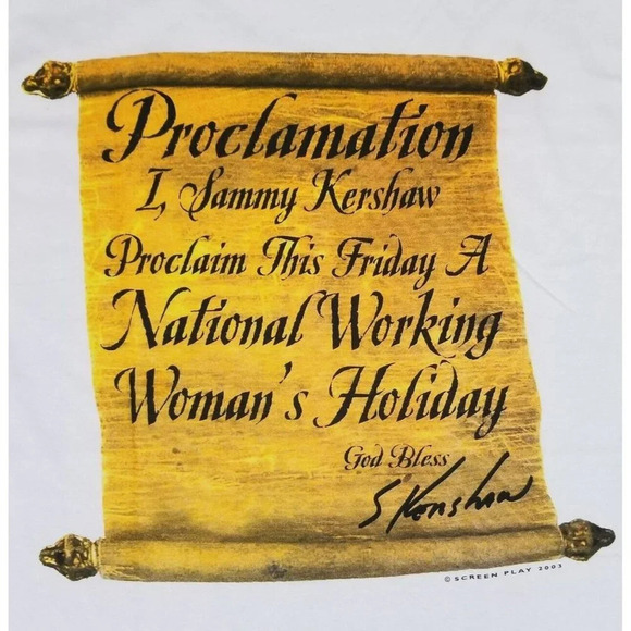 Vintage SAMMY KERSHAW Proclamation Concert Tour 2003 Double Side T-Shirt Adult M - Picture 8 of 8